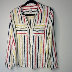 NIC+ZOE Multicolor Striped Button-Down Shirt